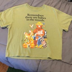 Juniors Smokey the Bear Graphic Crop Top